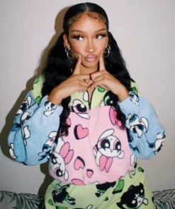 New Girl Order POWERPUFF GIRLS COLOUR BLOCK FLEECE 1/4 ZIP Tops