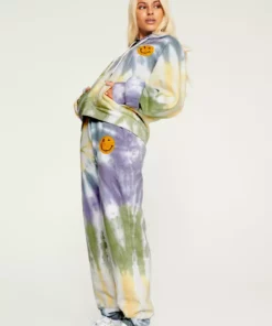 New Girl Order TIE DYE JOGGER WITH CROCHET APPLIQUÉ Tops