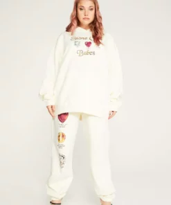 New Girl Order STONE JEWELS HOODIE CURVE Tops