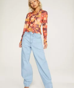 New Girl Order GEO MESH SHIRT Tops