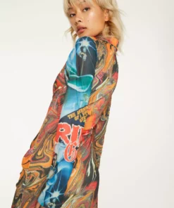 New Girl Order COMIC PRINT SHIRT DRESS Tops