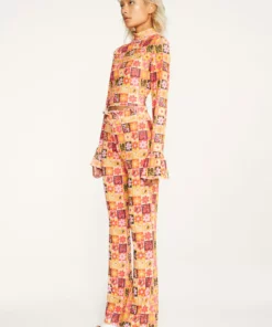 New Girl Order Tops FLOWER PRINT TROUSER