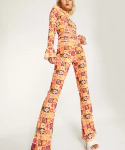 New Girl Order Tops FLOWER PRINT TROUSER