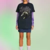 New Girl Order Tops GUILTY OVERSIZED ACID WASH TEE