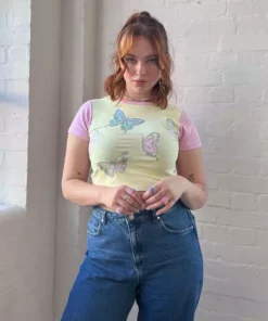 New Girl Order Tops FANTASY BUTTERFLIES TOP