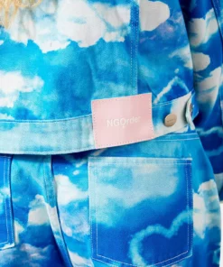 New Girl Order CLOUD PRINT DENIM JACKET