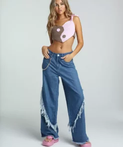 New Girl Order YIN YANG HEART CROCHET CAMI