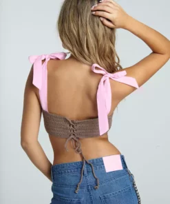 New Girl Order YIN YANG HEART CROCHET CAMI