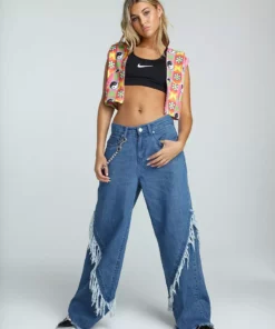 0 VELOUR YIN YANG PRINT VEST HOODIE