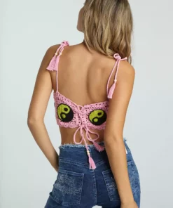 New Girl Order NEW IN YIN YANG CROCHET TOP