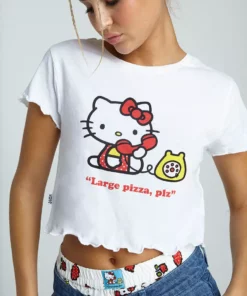 New Girl Order HELLO KITTY CALLING PIZZA TEE AND SHORT SET