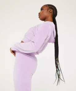 New Girl Order Tops DIAMANTE BUTTERFLY VELOUR HOODIE