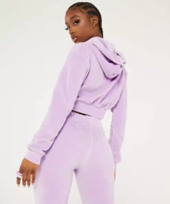 New Girl Order Tops DIAMANTE BUTTERFLY VELOUR SHORT