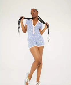 New Girl Order DAISY CHECKERBOARD ROMPER