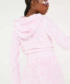 New Girl Order Tops MONOGRAM VELOUR HOODIE