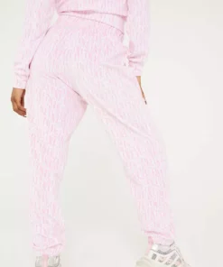 New Girl Order MONOGRAM VELOUR JOGGERS