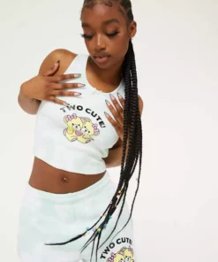 New Girl Order TWO CUTE BEARS TIE DYE VEST