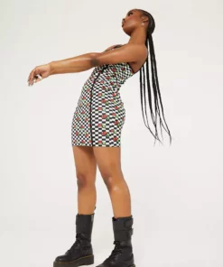 New Girl Order Tops CHERRY CHECKERBOARD DRESS