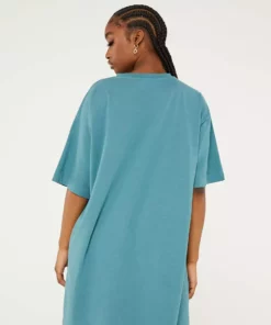 New Girl Order METAL FROM HEAVEN ACID WASH TSHIRT DRESS Tops