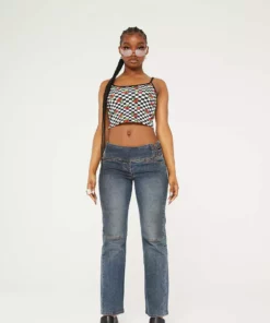 New Girl Order CHERRY CHECKERBOARD TOP