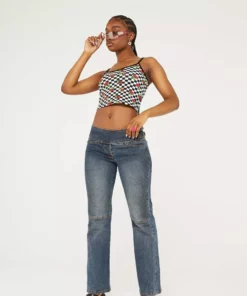 New Girl Order CHERRY CHECKERBOARD TOP