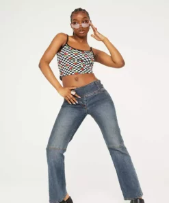 New Girl Order CHERRY CHECKERBOARD TOP