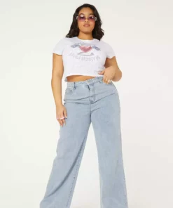 New Girl Order ANGEL DEVIL BURNOUT TOP CURVE Tops