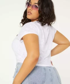 New Girl Order ANGEL DEVIL BURNOUT TOP CURVE Tops