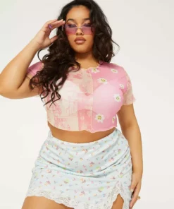 New Girl Order Tops DITSY FLORAL SKIRT CURVE