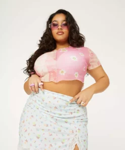 New Girl Order Tops DITSY FLORAL SKIRT CURVE