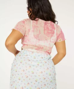 New Girl Order Tops DITSY FLORAL SKIRT CURVE