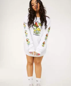 New Girl Order YOU TRIPPIN' LONG SLEEVE TEE CURVE Tops