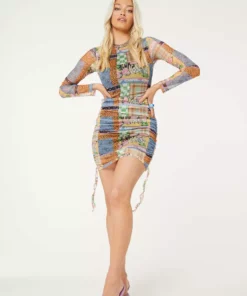 New Girl Order PATCHWORK DRESS LONG SLEEVE