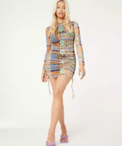 New Girl Order PATCHWORK DRESS LONG SLEEVE