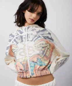 New Girl Order Tops TONGUE TIED ZIP UP HOODIE