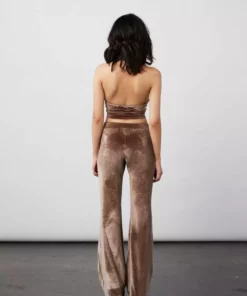 New Girl Order VELVET FLARES - MOCHA