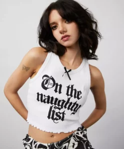 New Girl Order NAUGHTY LIST TANK Tops