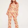 New Girl Order FLOWER PRINT TROUSER CURVE Tops