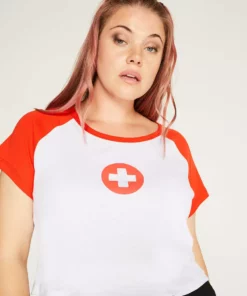 New Girl Order Tops YOURE SICK RAGLAN TEE CURVE