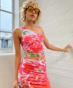 New Girl Order NEW IN ROSE ONE SHOULDER CAMI