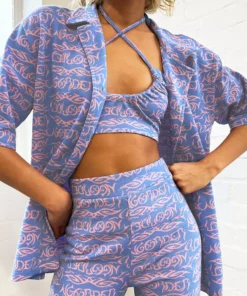 New Girl Order NEW IN TATTOO JACQUARD SHIRT