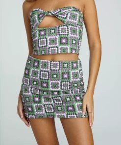 New Girl Order MULTI DOT CROP TOP NEW IN