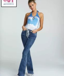 New Girl Order RAINBOW KEYHOLE TOP