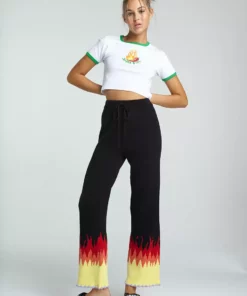 New Girl Order FLAME CROCHET TROUSER NEW IN