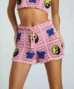 New Girl Order NEW IN YIN YANG CROCHET SHORT