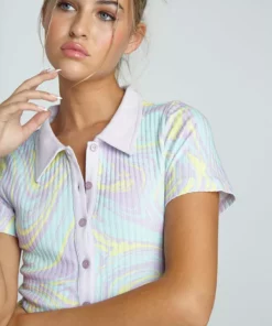 New Girl Order NEW IN MULTI SWIRL PRINT ROMPER