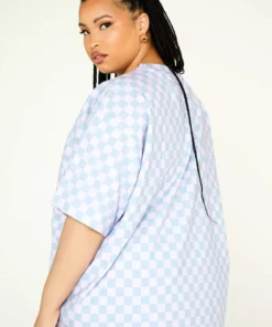 New Girl Order Checkerboard Tee Curve Tops