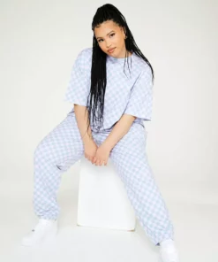 New Girl Order Checkerboard Tee Curve Tops