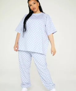 New Girl Order Checkerboard Tee Curve Tops