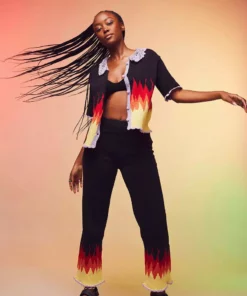 New Girl Order FLAME CROCHET TROUSER NEW IN